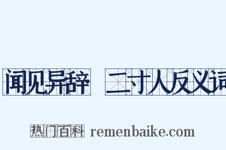 闻见异辞·二寸人反义词是什么意思的图片